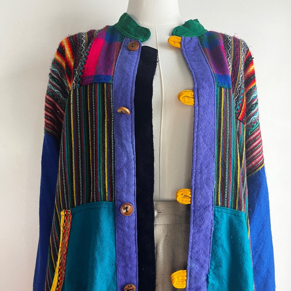 Vintage Guatemalan Patchwork Jacket In Vibrant Co… - image 8